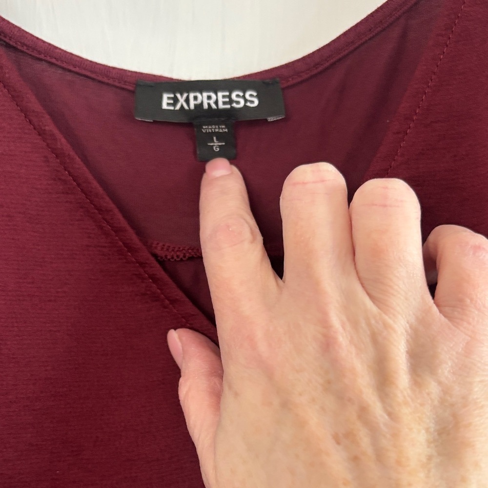 Express Deep Red Tank Top - Picture 2 of 3